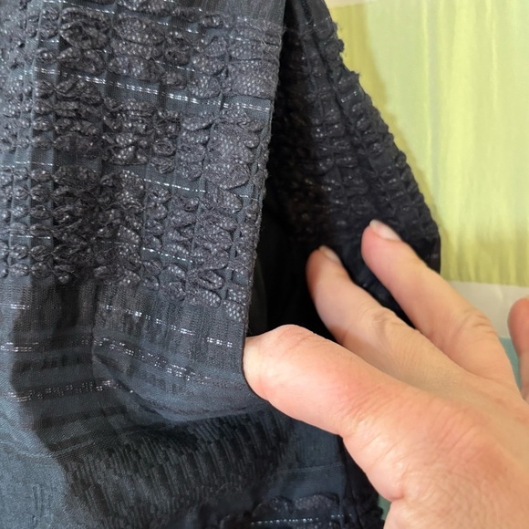 Piazza Sempione Lace Textured Midi Skirt Black Sz 42 - Picture 6 of 9